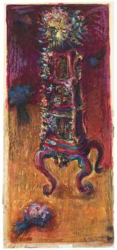 CO Hultén, mixed media on board, signed and executed 1946.