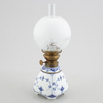 A 'Blue Fluted Half Lace' /'Musselmalet' porcelain lantern, Royal Copenhagen, model 693, 1893-1900.