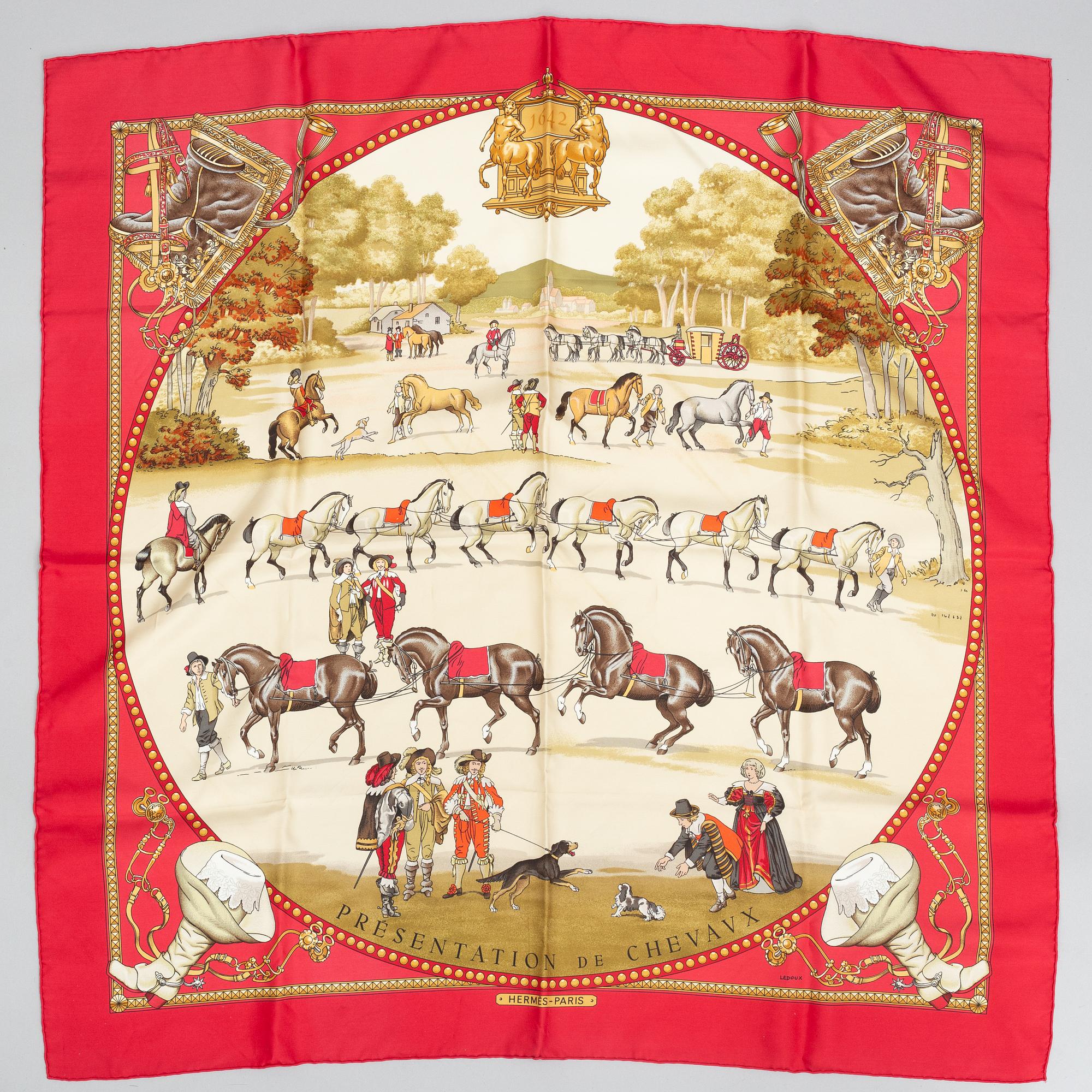 Hermès, scarf, "Presentation des Chevaux".