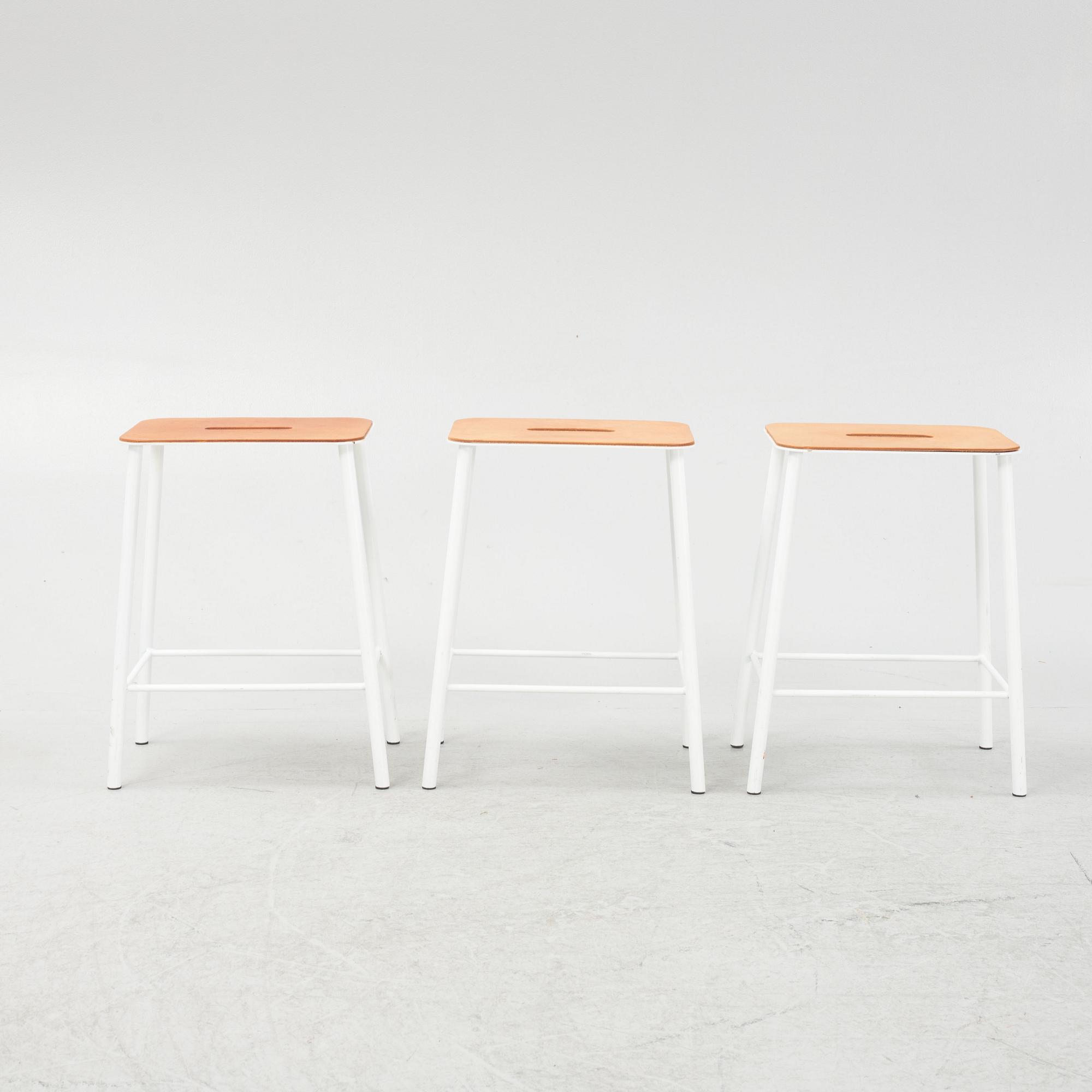 Toke Lauridsen, pallar, 3 st, "Adam Stool", Frama, Danmark.