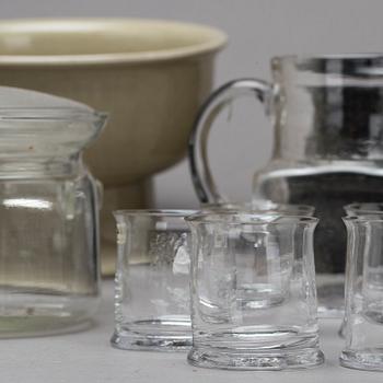 SIGNE PERSSON-MELIN, samling glas samt stengods, 13 delar. Boda Nova.