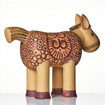 Lisa Larson, ”Mulåsna" (Mule), a rare stoneware sculpture from the "Afrika" series, Gustavsberg, 1968-1975.
