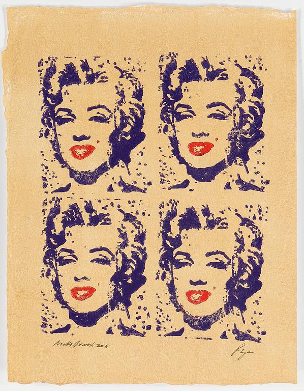 RICHARD RYAN, "Nikki Beach", monoprint, signerad och daterad 2011.