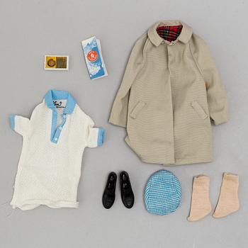 Four 1960's Barbiedolls with accessories, Mattel.