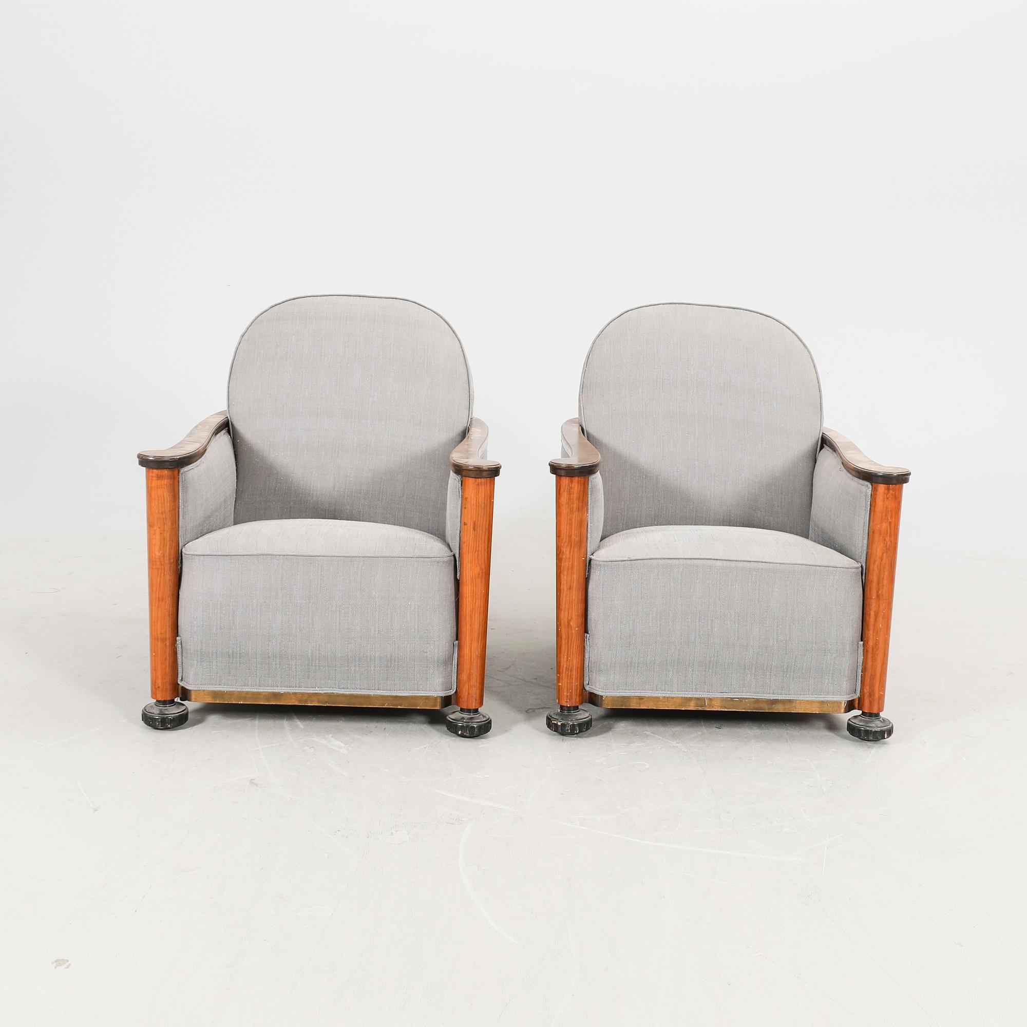 Fåtöljer ett par, jugend 1900-talets första hälft.