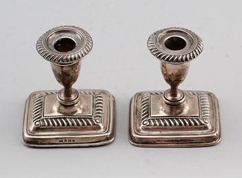 LJUSSTAKAR, 1 par, silver, IS Greenberg, Birmingham 1905.