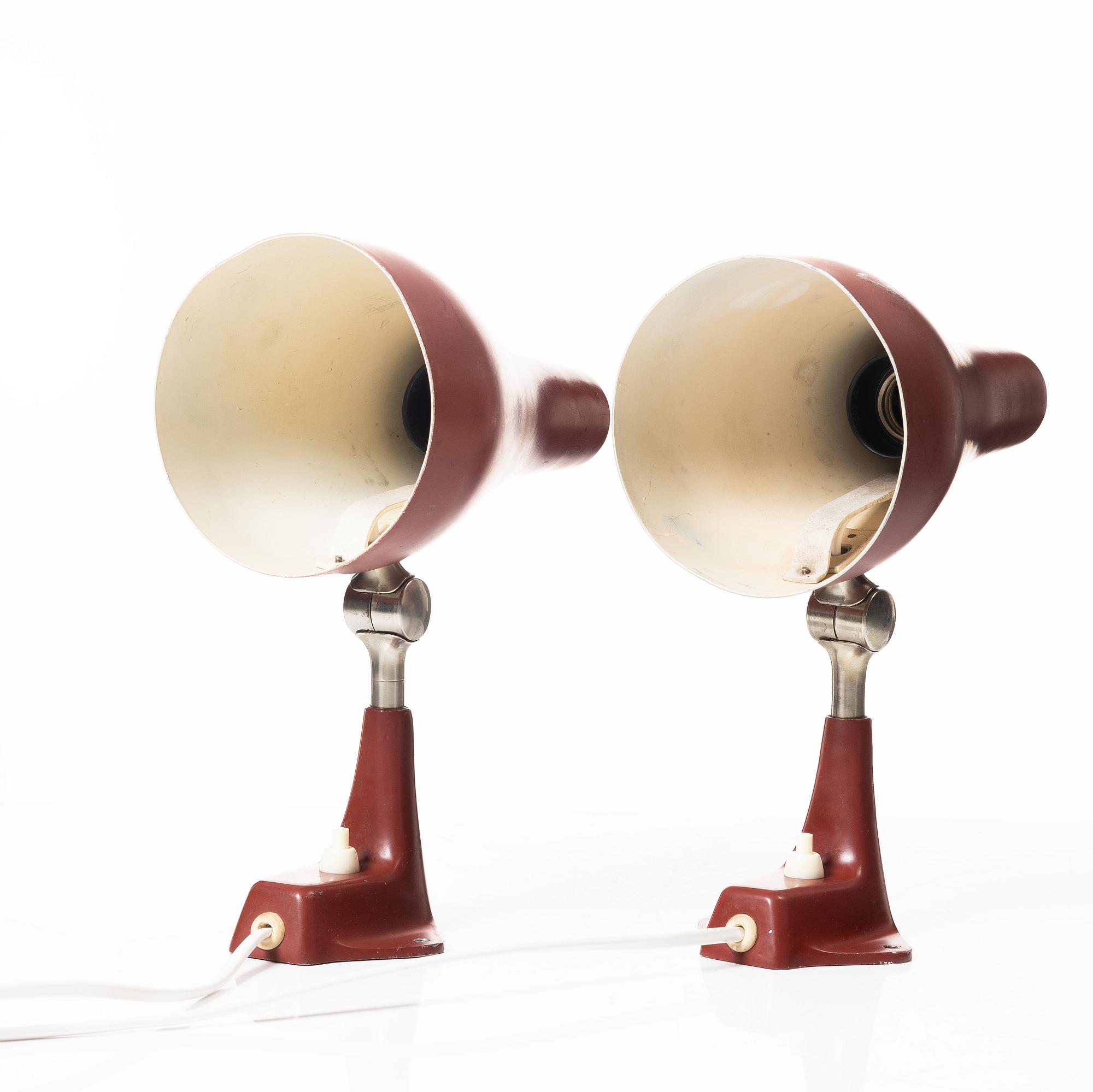 Asea, a pair of wall lamps model "E2928", 1950s.