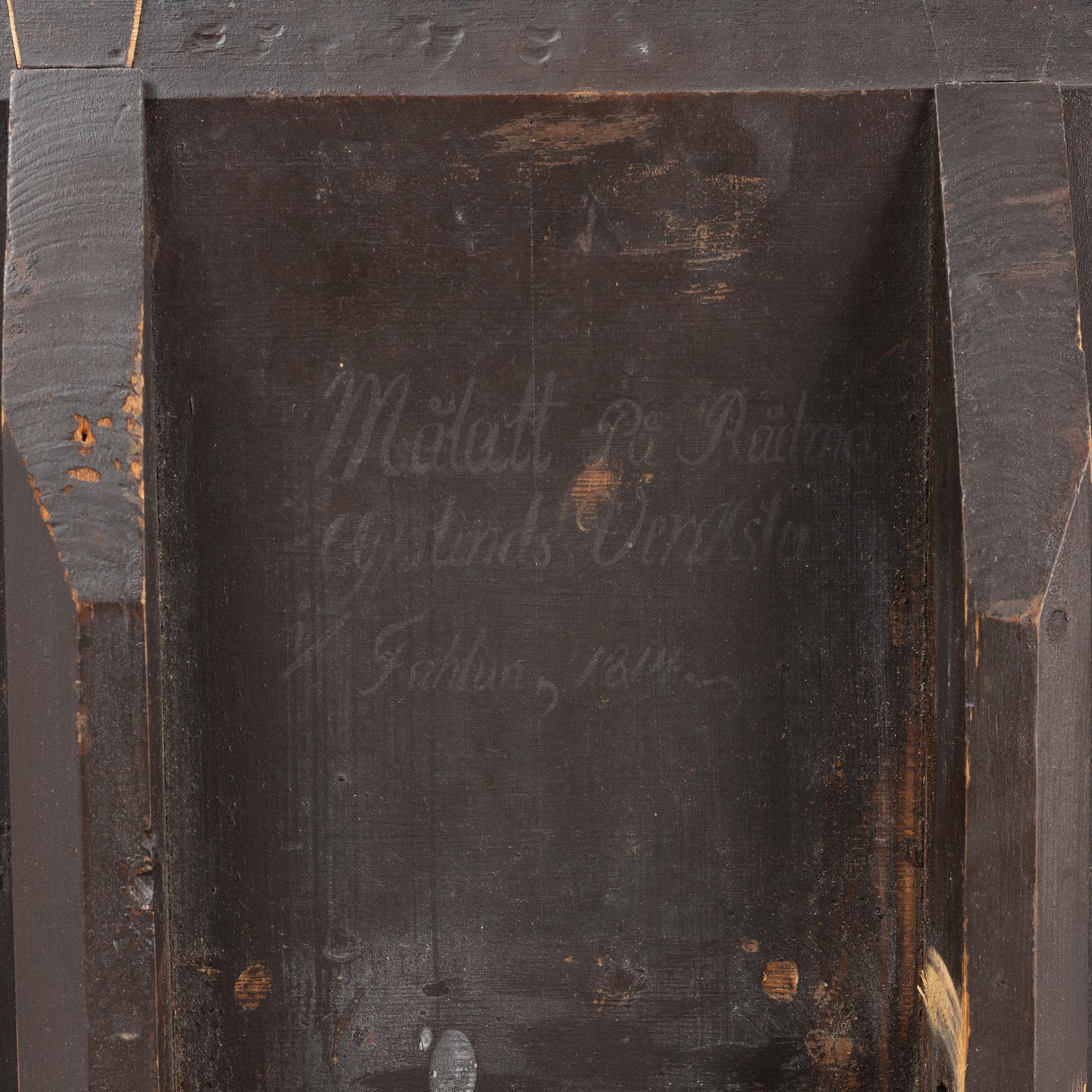 A Swedish tilt top table, from Nils Asplind's workshop signed and dated 1814.