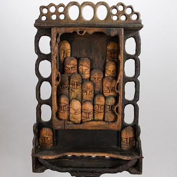 KOSTI AHONEN, sculpture, wood, signed.