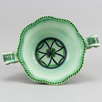 An earthenware Swedish Grace pot/bowl by Arthur Percy for Gefle, 1920's-30's.