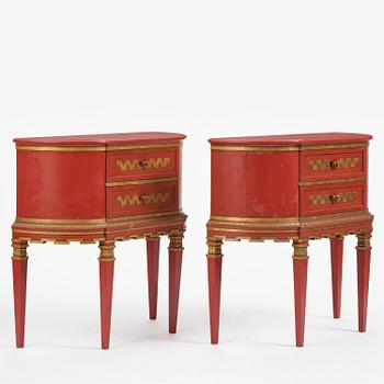 Otto Schulz, a pair of Swedish Grace console tables, Boet, Gothenburg, 1920s.