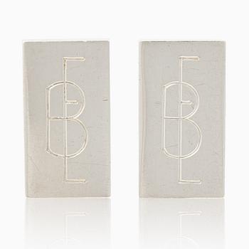 Wiwen Nilsson, A pair of cufflinks with monogram engraving, Lund, 1961.