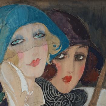 Gerda Wegener, Tre kvinnor under ett paraply.