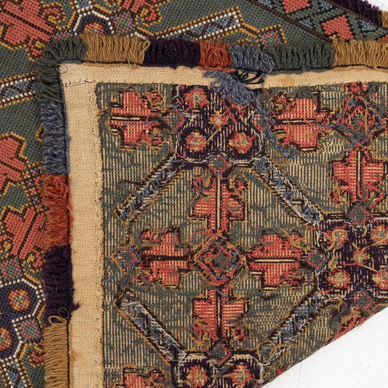 A twizt stich bench cushion from Scania, 184 x 54 cm, Scania,  circa 1900.