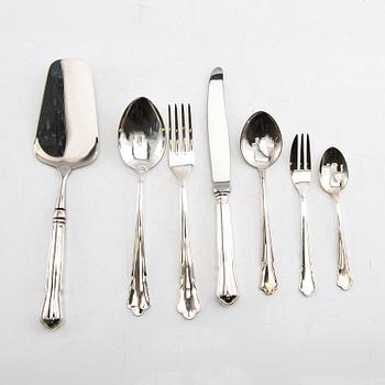 Cutlery approx 42 dlr "Chippendale" silver Eja 2002.