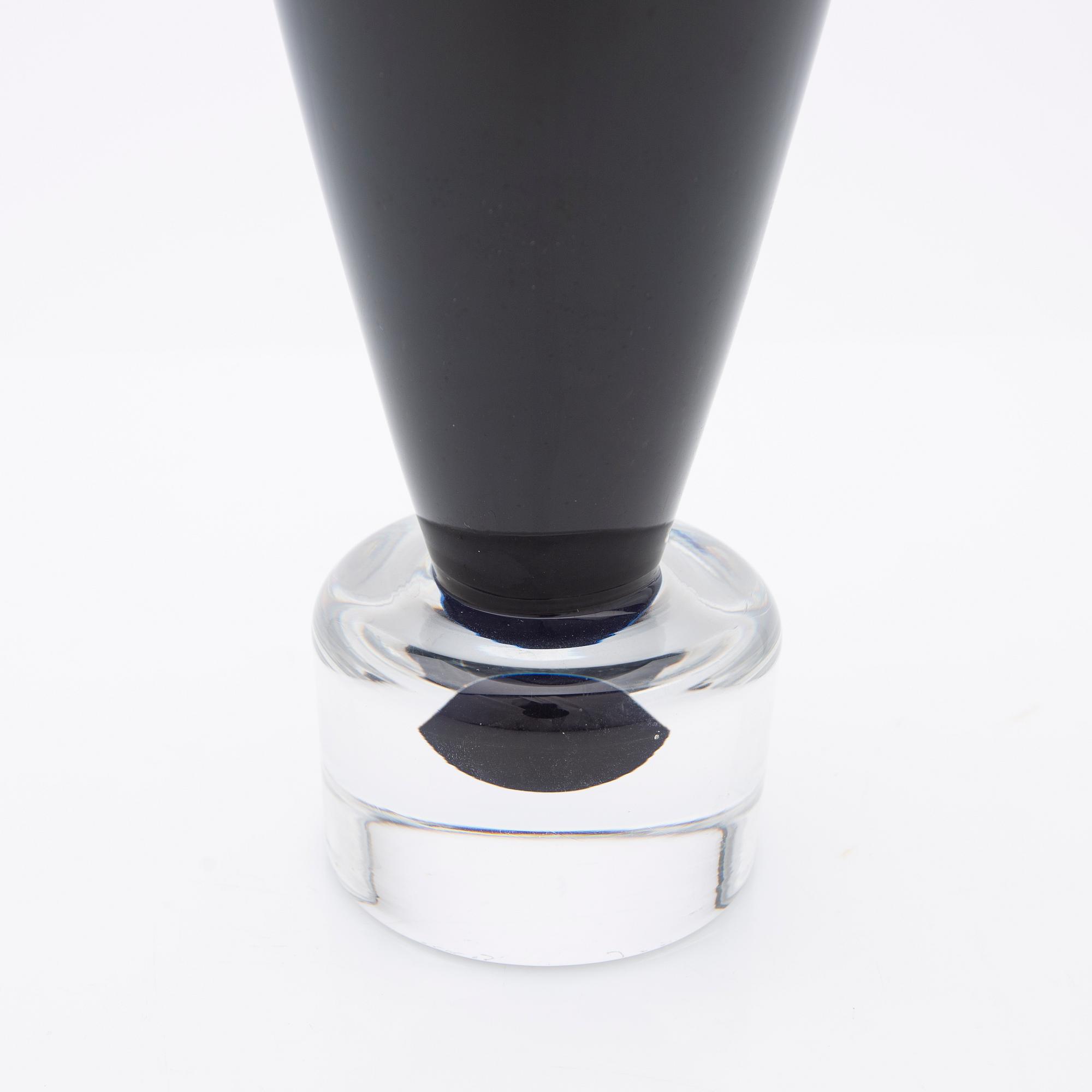 Matz Borgström, Vase, glass, for Orrefors, second half of the 20th century.