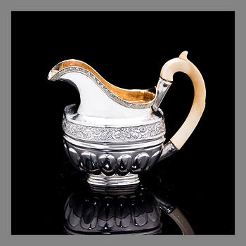 MILK JUG. Silver, S:t Petersburg 1833. Total weight c. 253 g.