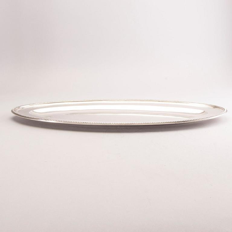 Vilhelm Christesen, serveringsfat silver Köpenhamn 1900.