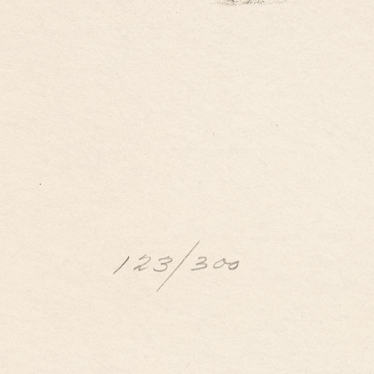 Portfölj med 10 färglitografier. " "Documenta". Samtliga signerade och numr 123/300.