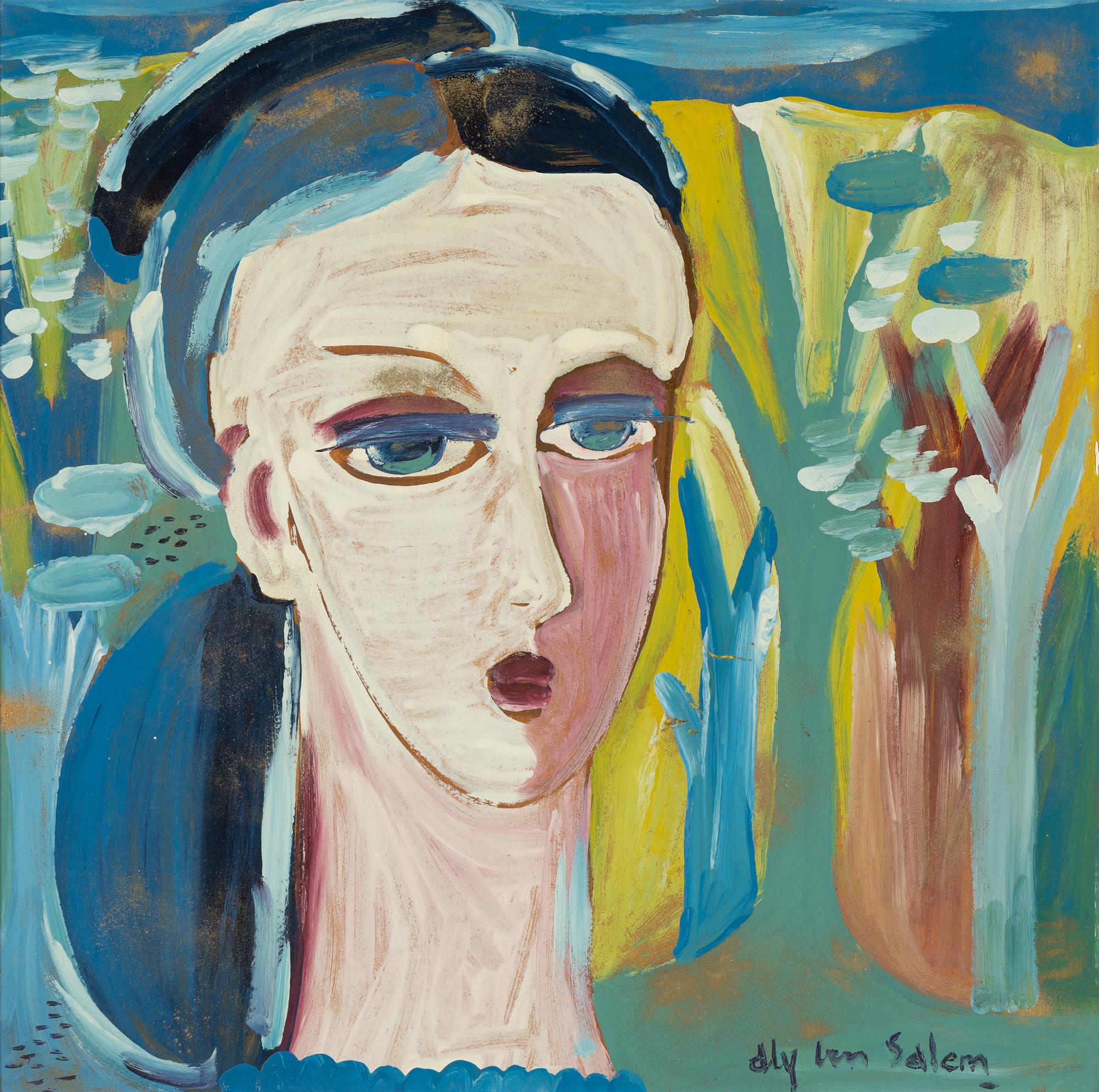 Aly Ben Salem, olja på pannå, signerad.