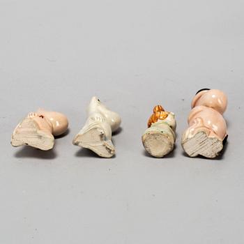SIGNE HAMMARSTEN-JANSSON, figuriner, 8 st, Mumin, keramik, Arabia, Finland, 1950-tal.