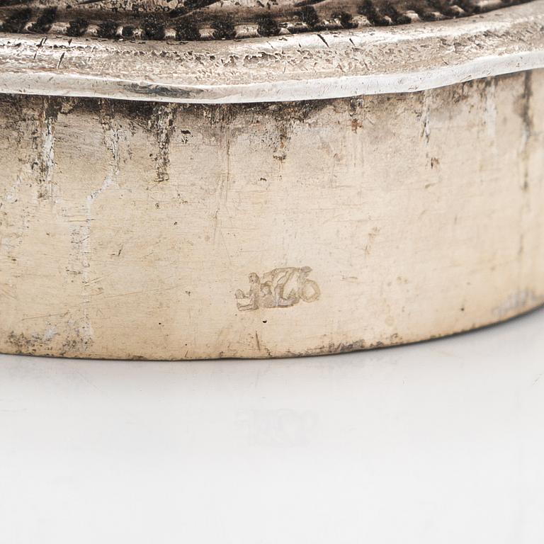 A silver incense sticks container, 20th century.