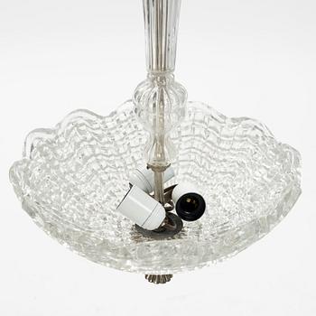 An Orrefors glass ceiling light, mid 20th Century.
