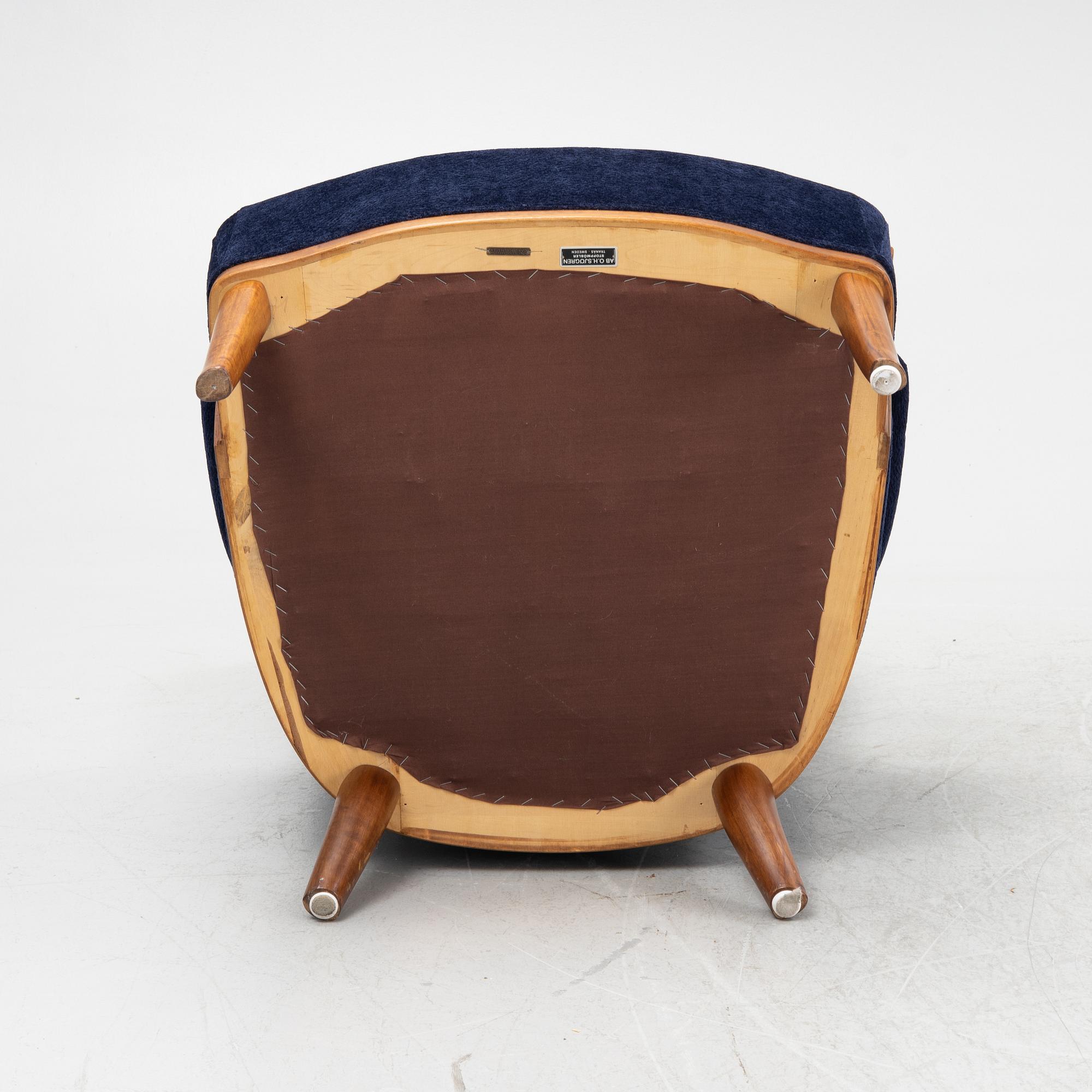 Carl Malmsten, a 'Vår fru' armchair, O.H. Sjögren, second half of the 20th Century.