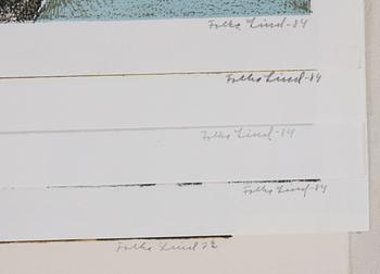 LIND FOLKE, litografier, 5 st.