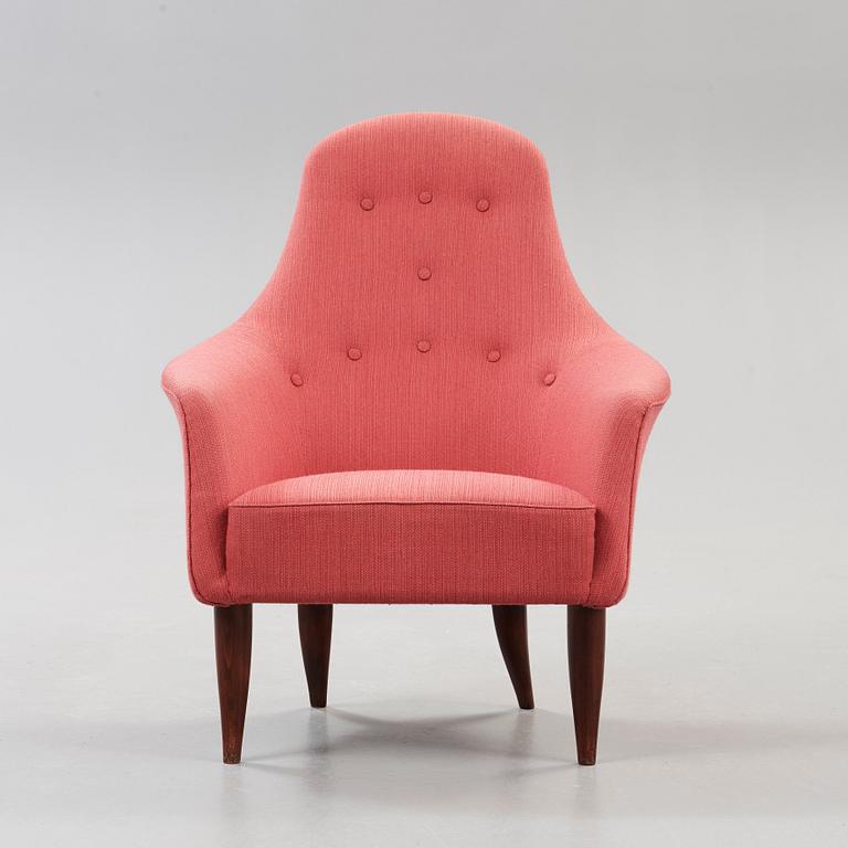KERSTIN HÖRLIN-HOLMQUIST, fåtöljer, 2 st, "Stora Eva" och "Stora Adam" ur serien Paradiset, NKs Triva-serie, 1950-60-tal.