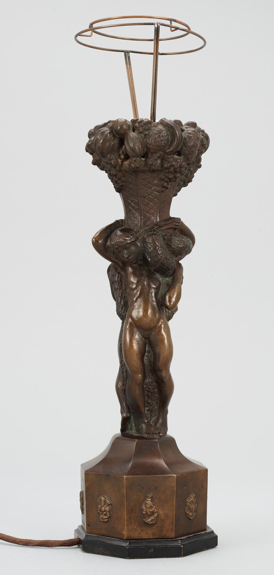 RAGNAR GELLERSTEDT, bordslampa, Herman Bergmans Gjuteri, Stockholm 1920-30-tal.