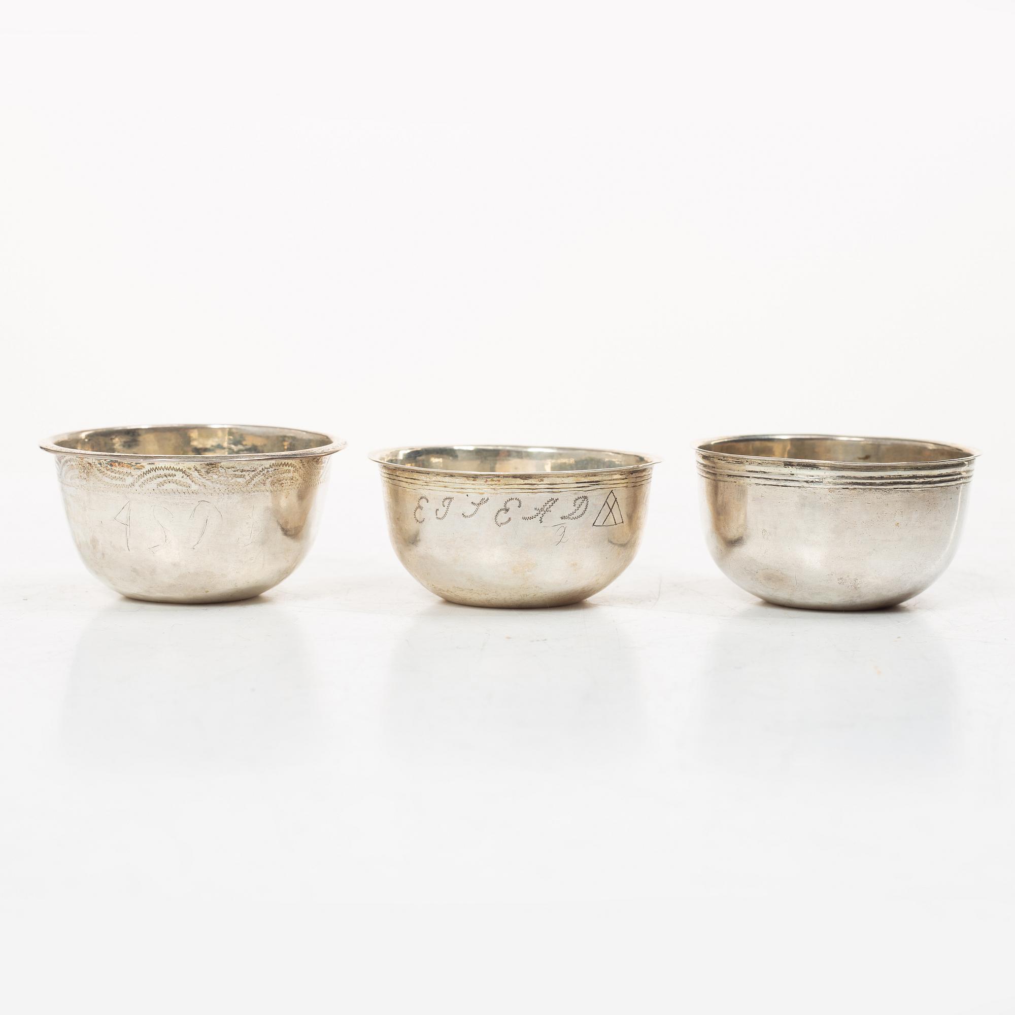 Seven silver tumbler, Sweden, 18th/19th century.
