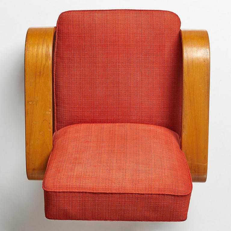 Alvar Aalto, fåtölj "Tank chair", modell 400, sannolikt tillverkad av Aalto Möbler i Hedemora 1946-56.