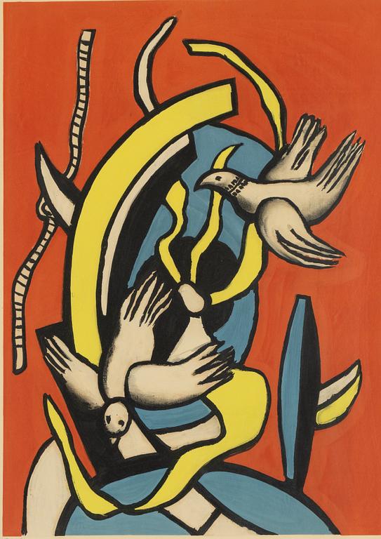 Fernand Léger, after, "Composition aux Deux Oiseaux".