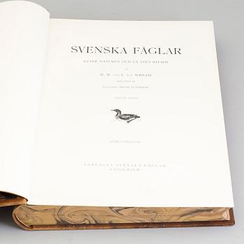 Three volumes, Swedish Birds, by M.W and F von Wright, 1927 and 1929.
