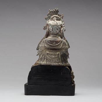 A bronze figure of Guanyin, Ming dynasty (1368-1644).