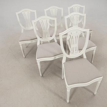 Chairs, 6 pieces, Gustavian style, 20th century.