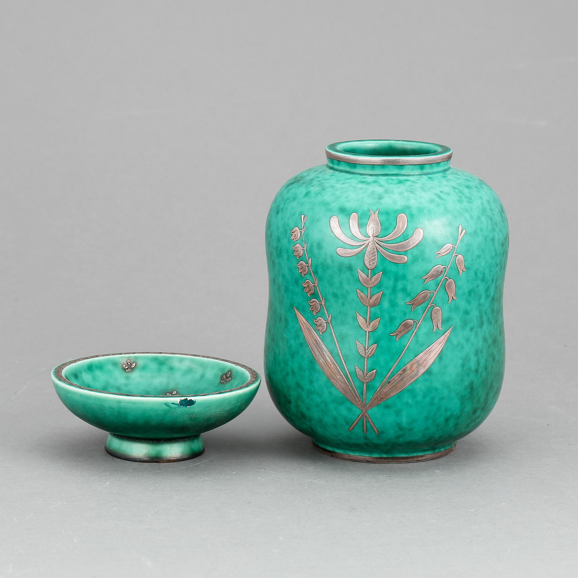 VAS OCH SKÅL, "Argenta", Wilhelm Kåge, Gustavsberg, 1950-60-tal.