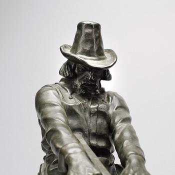 ALFRED OHLSON, skulptur, brons, signerad, gjutarstämpel Otto Meyers Eftr.