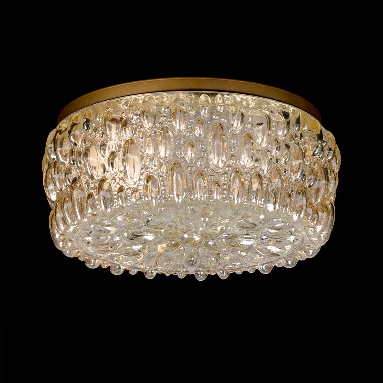 Helena Tynell, A glass ceiling/wall light, model 665 for Glashütte Limburg, Germany 1960s-70s.