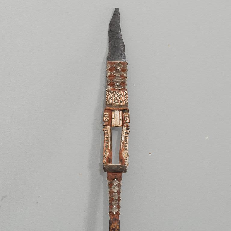 SPEAR WITH OBSIDIAN HEAD.