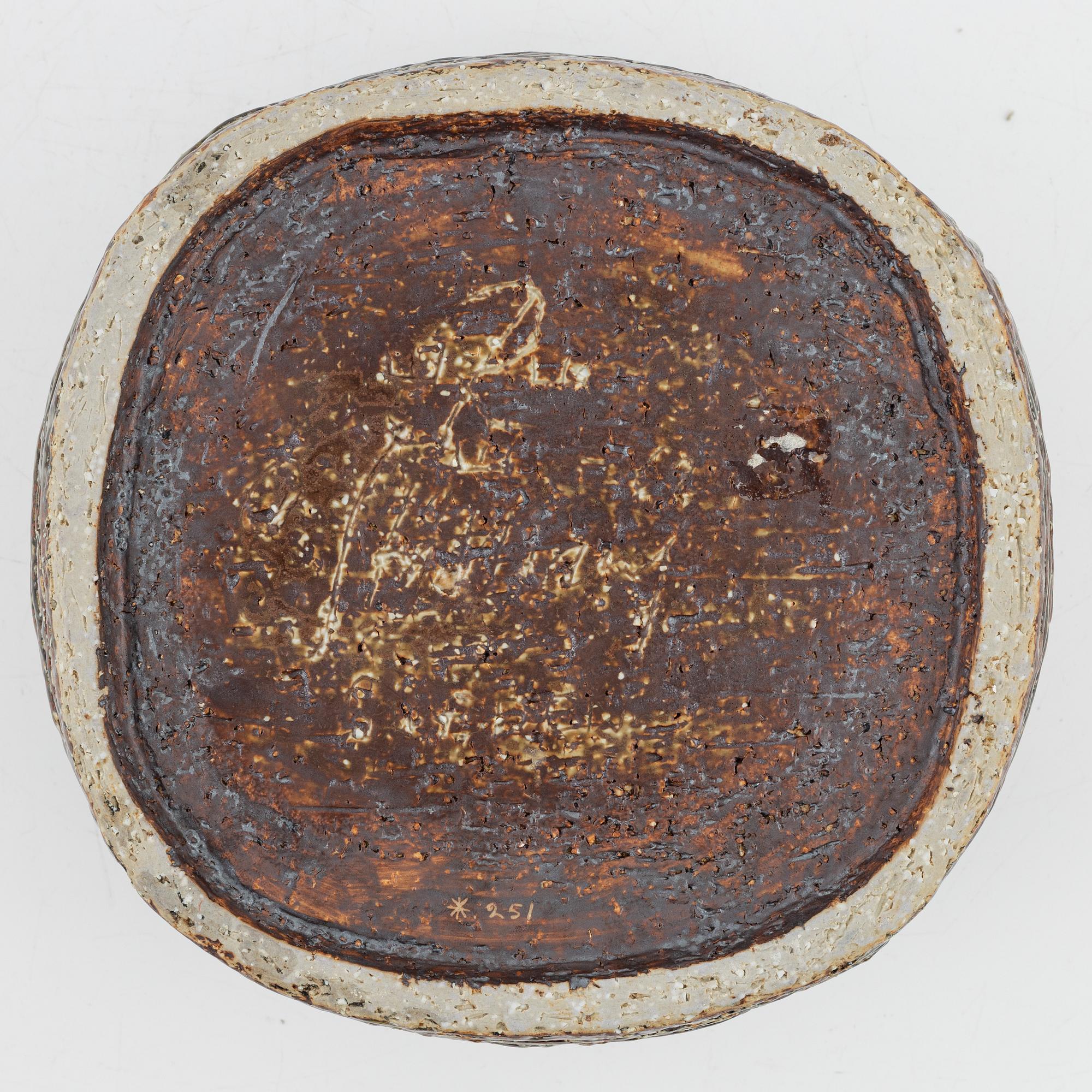 Carl-Harry Stålhane, skål, stengods, Rörstrand, daterad -62.