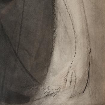 Helene Schjerfbeck, "Marta dansande (Svart kjol)".