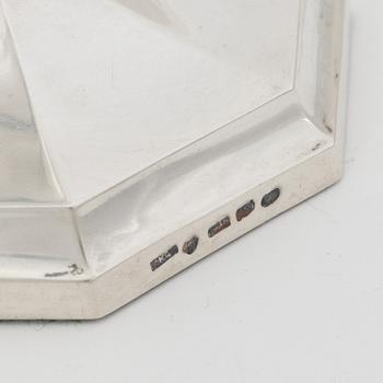 Three pairs of silver candlesticks, Finnish and Swedish hallmarks 1927-1972.