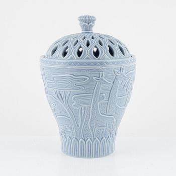 Gunnar Nylund, a stoneware urn with cover, Rörstrand, Sweden.
