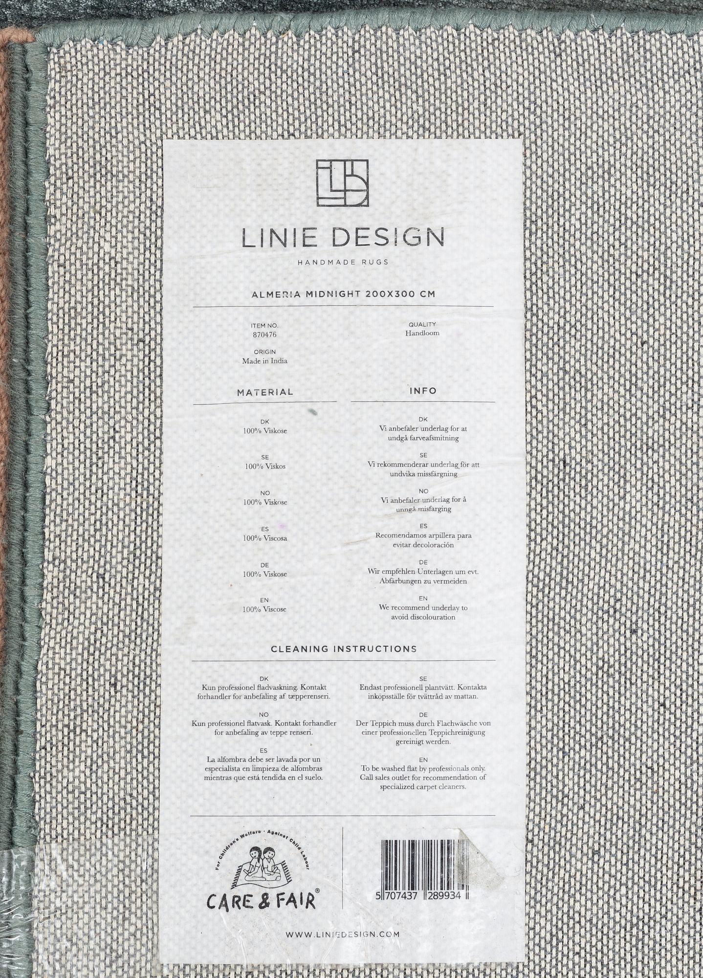 Rug, 'Almeira Midnight', Linie Design.