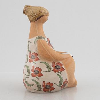 Lisa Larson, figurin, stengods, "Charlotta" ur serien "ABC-flickor", Gustavsberg.