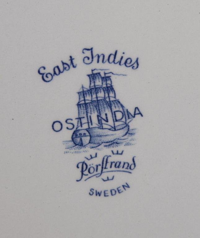 MATSERVIS, 63 delar, porslin, "Ostindia", Rörstrand.