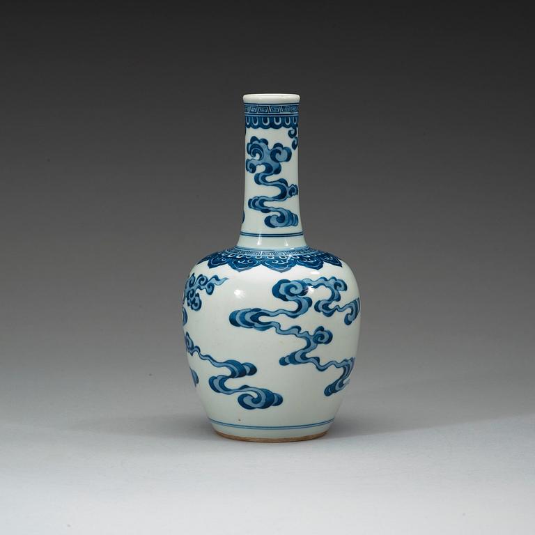 A blue and white vase, 20th Century.