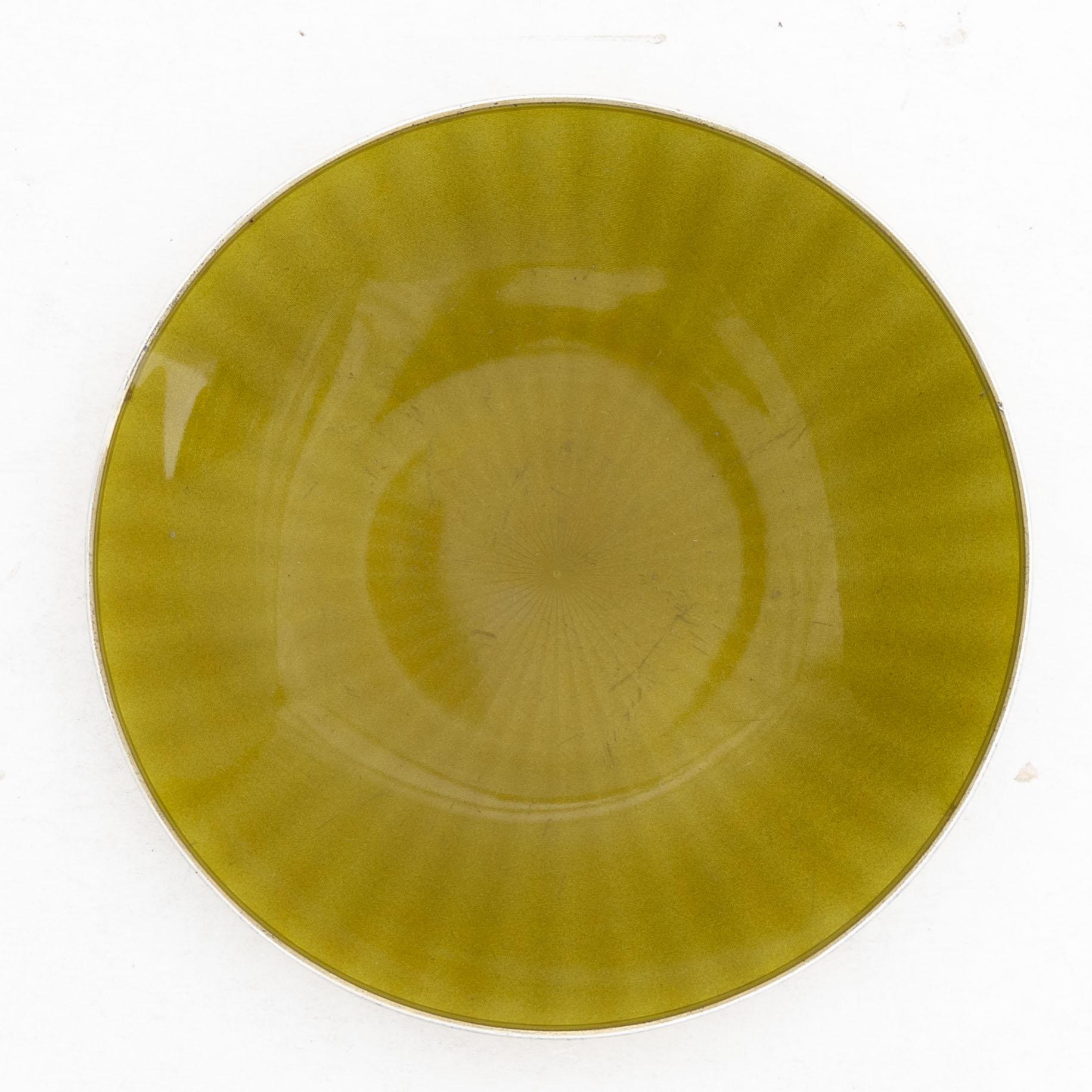 David Andersen, fat, sterlingsilver och emalj, Oslo, Norge, omkring 1960.